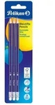Pelikan Bleistift Pelikan Bleistift HB mit Radierer, Sechskant, Blau, 3er Set