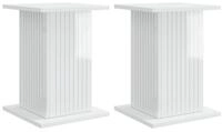 vidaXL Blumenst&auml;nder Pflanzenst&auml;nder 2 stk. Hochglanz Wei&szlig; 30,5 x 30 x 43 cm...