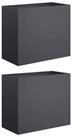 vidaXL Blumentopf Garten-Pflanzgef&auml;&szlig; 2 stk. Anthrazit 60 x 30 x 50 cm (2 St)