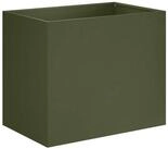vidaXL Blumentopf Garten-Pflanzgef&auml;&szlig; Olivgr&uuml;n 50 x 40 x 50 cm Kaltgewalzter...