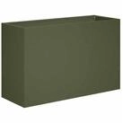 vidaXL Blumentopf Garten-Pflanzgef&auml;&szlig; Olivgr&uuml;n 80 x 30 x 40 cm Kaltgewalzter...