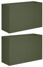 vidaXL Blumentopf Garten-Pflanzgef&auml;&szlig; 2 stk. Olivgr&uuml;n 80 x 40 x 50 cm (2 St)