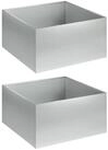 vidaXL Blumentopf Garten-Pflanzgef&auml;&szlig; 2 stk. Silber 60 x 60 x 30 cm (2 St)