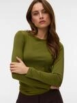 Langarmshirt VERO MODA "VMADA LS TOP JRS NOOS", Damen, Gr. M, gr&uuml;n (sphagnum),