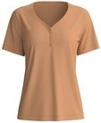 CALIDA Kurzarmshirt Sleep Over M&M Damen (1-tlg) mit Knopfleiste und weicher