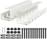 vidaXL Kabelzubeh&ouml;r Unter dem Schreibtisch Kabelmanagement Tray 2 Stk. Wei&szlig;,