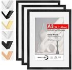 LuxusKollektion Bilderrahmen-Set Bilderrahmen DIN A3 30x42cm Holz Schwarz