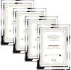 LuxusKollektion Bilderrahmen-Set Bilderrahmen Glas Silber Zertifikate Diplome...