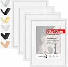 LuxusKollektion Bilderrahmen-Set Bilderrahmen 30x40 Passepartout A4 21x30 Holz...