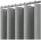 LuxusKollektion Duschvorhang Duschvorhang Metallringe Stoff Leinen Grau H182 x...