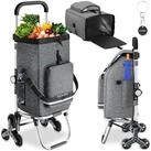 tectake Einkaufstrolley Shopping-Trolley, K&uuml;hltasche, leichtg&auml;ngige