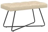 vidaXL Sitzbank Bank mit Knopfheftung Creme 80 x 40 x 46 cm Stoff (1-St)
