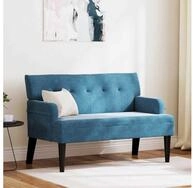vidaXL Sitzbank, Chesterfield Bank Blau 112 x 65,5 x 75 cm Samt