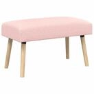 vidaXL Sitzbank Bank Uni Rosa 80 x 40 x 46 cm Boucl&eacute; (1-St)