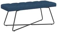vidaXL Sitzbank Bank mit Knopfheftung Blau 110 x 40 x 46 cm Stoff (1-St)