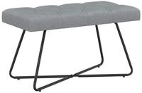 vidaXL Sitzbank Bank mit Knopfheftung Hellgrau 80 x 40 x 46 cm Stoff (1-St)