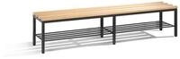 C+P Bank C+P Umkleidebank Basic mit Schuhrost, H420xB1960xT353mm Farbe Gestell