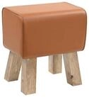 vidaXL Essbank Bank 40 x 30 x 45 cm Echtes Leder Braun (1-St)