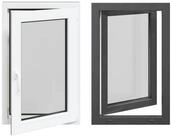vidaXL Fenster 60 x 100 cm Kellerfenster RISOR 60x100 cm PVC und Glas Anthrazit