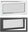 vidaXL Fenster Kellerfenster Innenseite Farbe Wei&szlig; RISOR 110 x 60 cm, (1 St)
