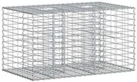 vidaXL Gartenzaun Gabionen-Hochbeet 100 x 60 x 55 cm Verzinkter Stahl Silber,...