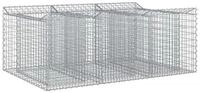 vidaXL Gartenzaun Gabionen-Hochbeet 150 x 100 x 60 cm Verzinkter Stahl Silber,...