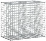 vidaXL Gartenzaun Gabionen-Hochbeet 90 x 50 x 80 cm Verzinkter Stahl Silber,...