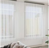 vidaXL Vorhang, Spitzenvorhang mit Vorh&auml;ngen Floral Wei&szlig; 260 x 600 cm...