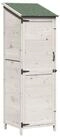 vidaXL Gartenhaus Gartenschuppen Wei&szlig; 59,5 x 56 x 176,5 cm Massivholz aus...