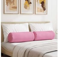 vidaXL Yoga Bolster, Bolsterkissen 2 St&uuml;ck Rosa &Oslash; 25 x 70 cm Stoff