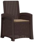 vidaXL Gartenstuhl Liegesessel Garten Rattan-Optik Braun und Taupe PP (1 St)