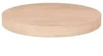 vidaXL Tischplatte Runde Tischplatte &Oslash;30x4 cm Unbehandeltes Massivholz Eiche...
