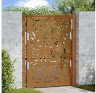 vidaXL Gartentor, Gartentor 105x130 cm Wetterfester Stahl Flammen-Design