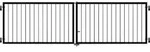 PLUS Zaun Plus Doppeltor Basic Stahl 300 &times; 85 cm schwarz