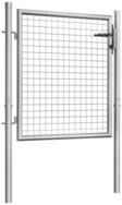 vidaXL Gartentor, Gartent&uuml;r Verzinkter Stahl 105x125 cm Silbern