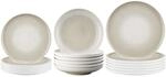 Geschirr-Set SELTMANN WEIDEN "Teller-Set Sento Home 18er Set", beige (aura cream),