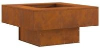 vidaXL Feuerkorb 80 x 80 x 40 cm Feuerschale Feuerstelle Quadrat 80x80x40 cm