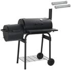 vidaXL Grillkamin Outdoor Grill 103 x 60 x 113 cm Stahl Schwarz