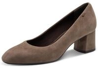 Tamaris Pumps Blockabsatz, Abendschuh, Businesschuh in modischer Karreeform braun 39