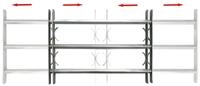 vidaXL Fensterschutzgitter, Fenstergitter Verstellbar mit 3 Querst&auml;ben...