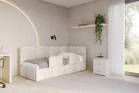 ALTDECOR Jugendbett KIVY (Jugendbett mit Bettkasten und Lattenrost, Polsterbett ohne