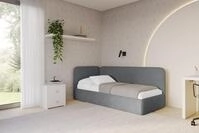 ALTDECOR Jugendbett ELSY (Jugendbett mit Bettkasten und Lattenrost, Polsterbett...
