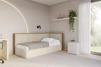 ALTDECOR Jugendbett SOVY (Jugendbett mit Bettkasten und Lattenrost, Polsterbett...
