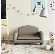 vidaXL Kindersofa, Kindersofa Cappuccino-Braun 50x40x30 cm Kunstleder