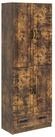 vidaXL Sideboard Schrankset 2 stk. Ger&auml;ucherte Eiche Holzwerkstoff (2 St)