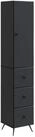 vidaXL Schranksystem Schrankset 2 stk. 34,5 x 34,5 x 90 cm Holzwerkstoff Schwarz