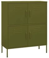 vidaXL Aktenschrank Lagerschrank Olivgr&uuml;n 80x35x101,5 cm Stahl (1-St)