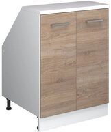 Vicco Kommode Rion, Sonoma/Wei&szlig;, 60 x 81.6 cm mit 2 T&uuml;ren, Schrankkorpus 60...