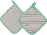 Vossen Topflappen SET Oven Chic 2x Topflappen, mit Silikonbeschichtung im
