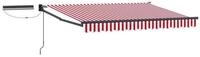 vidaXL Markise Elektrische ausziehbare Markise Rot, Wei&szlig;, Anthrazit 3 x 2,5 m...